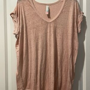 Free People oversized t-shirt -- light pink / dusty rose -- size Small